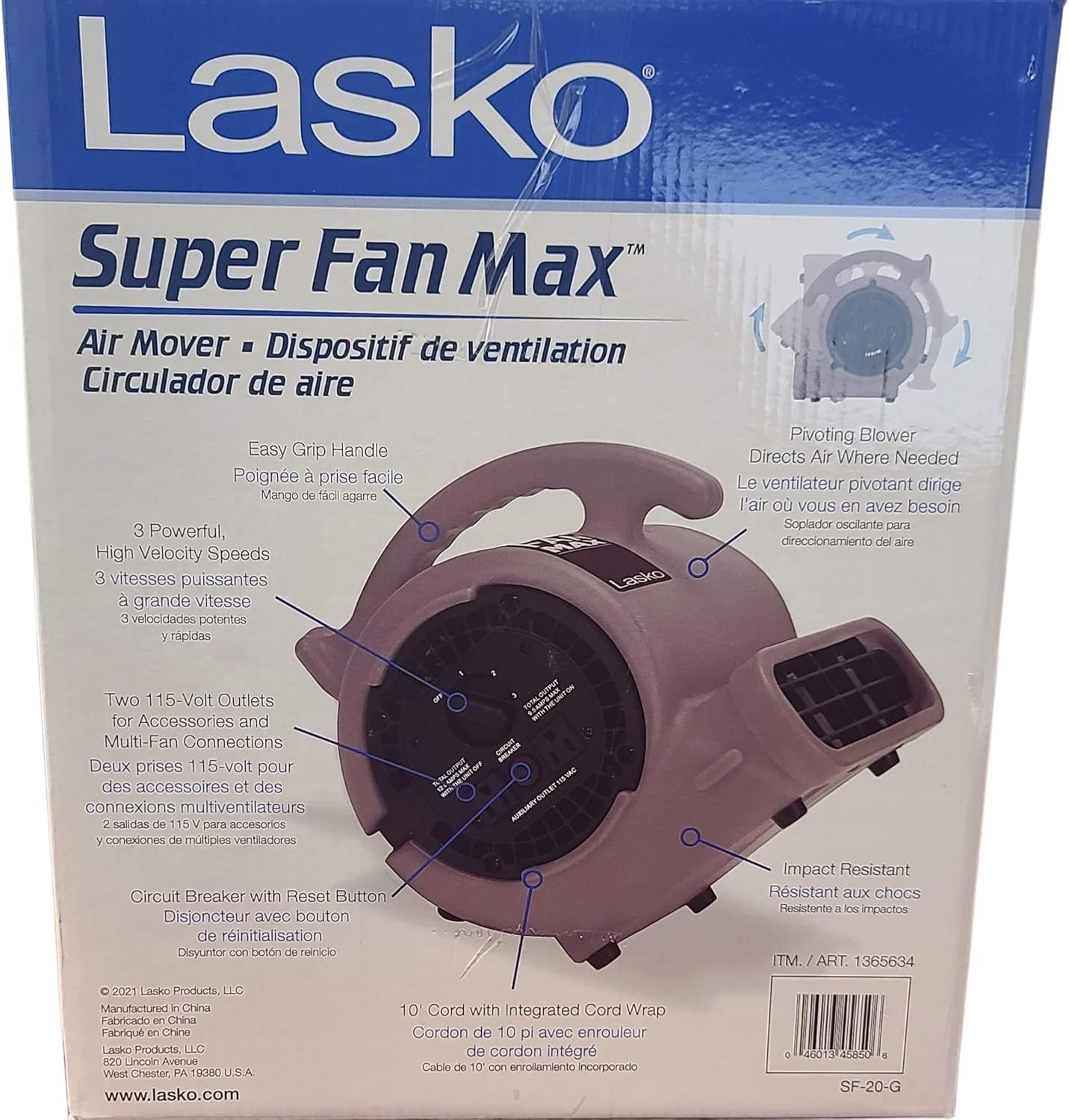 Lasko Super Fan Max Air Mover