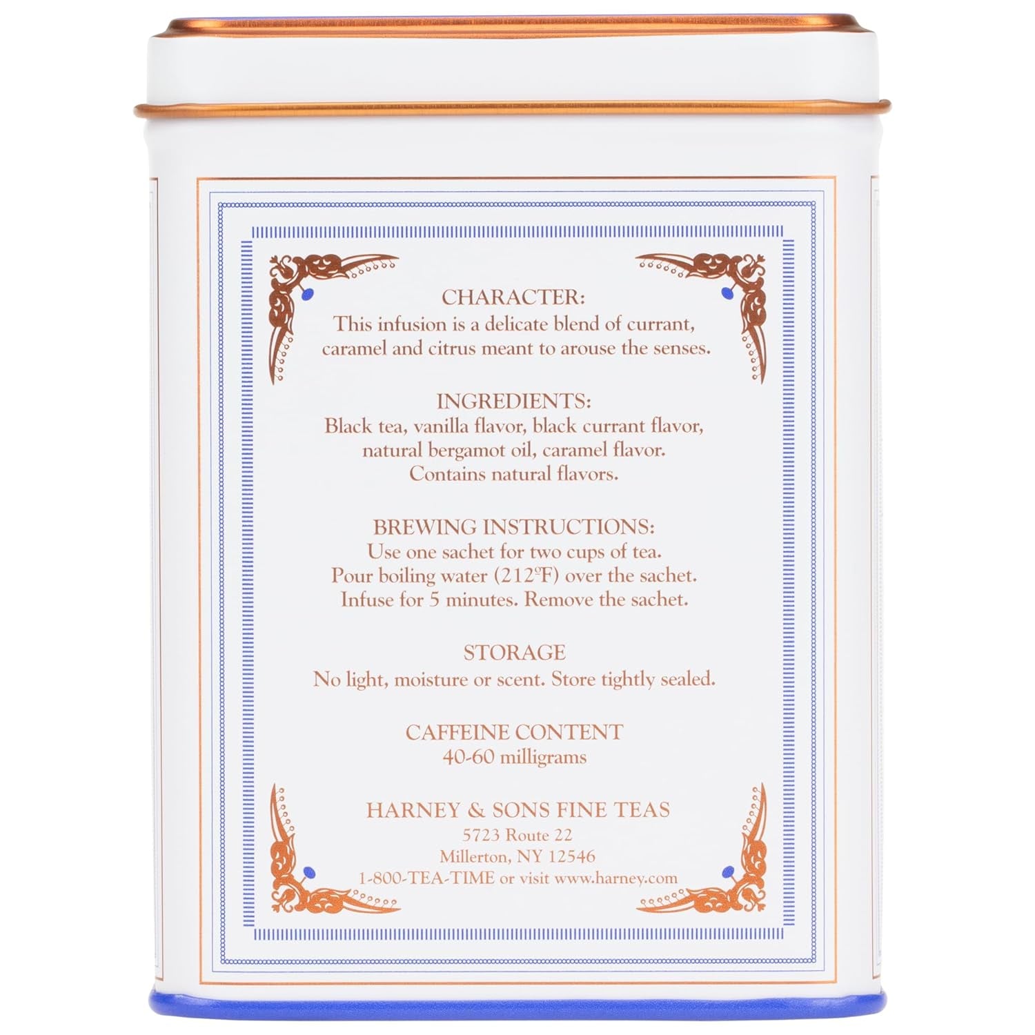 Paris Flavored Black Tea – 20 Sachets | Fruity Vanilla & Caramel Blend with Hint of Lemony Bergamot