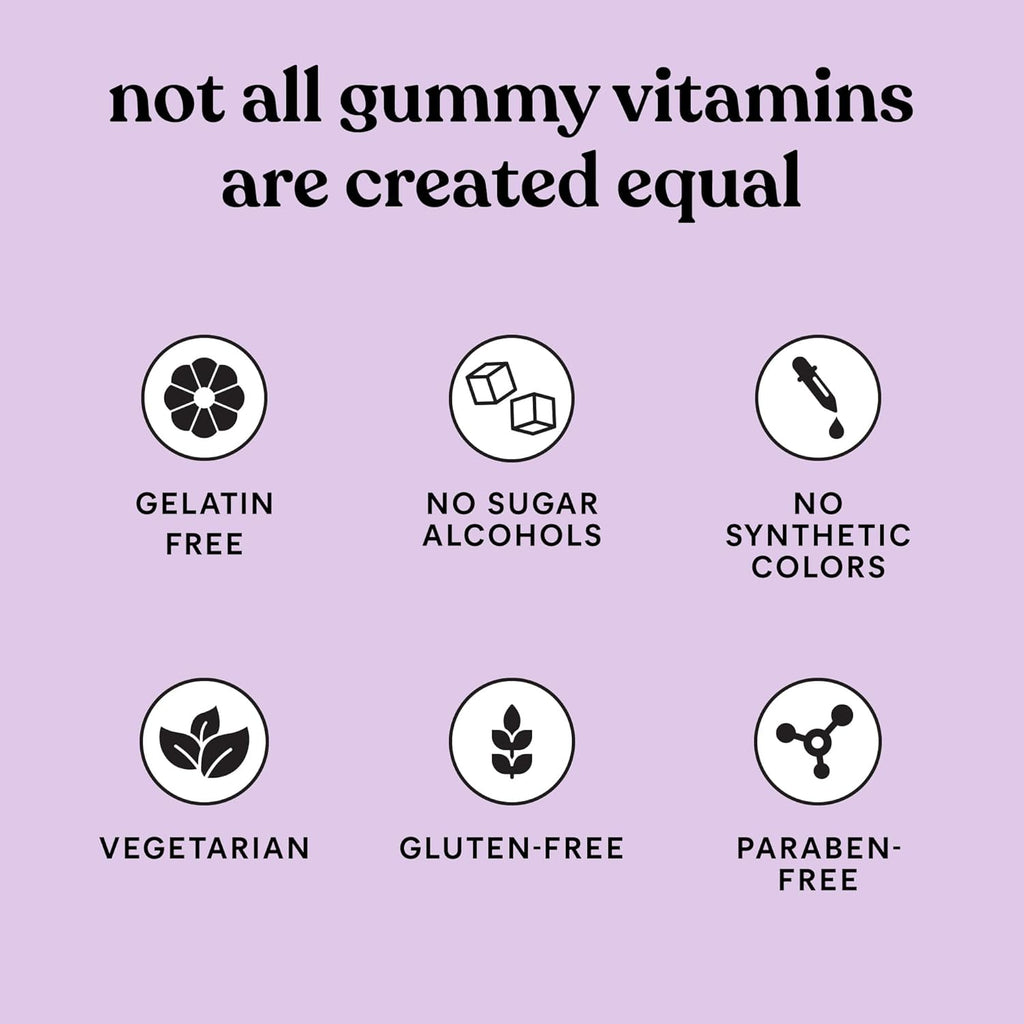 Women'S Multivitamin Gummies, Daily Nutritional Support with Vitamins A, C, D, E, Biotin, Folic Acid, Zinc & Inositol, Bone, Brain, Skin & Immune Health, Raspberry Orange, 30-Day Supply
