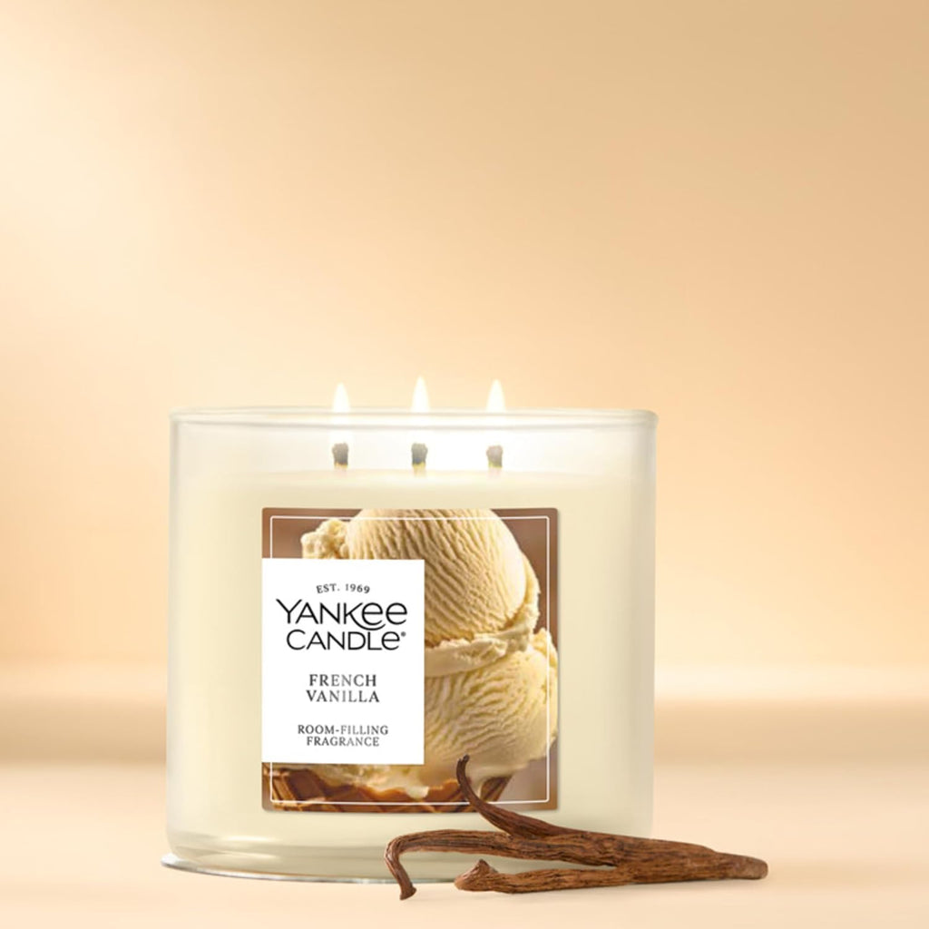 French Vanilla Scented Candle, 14.5Oz 3-Wick