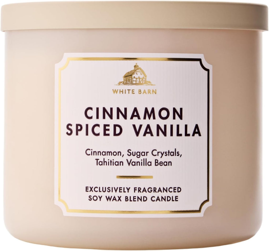 3-Wick Candle, Cinnamon Spiced Vanilla Scent