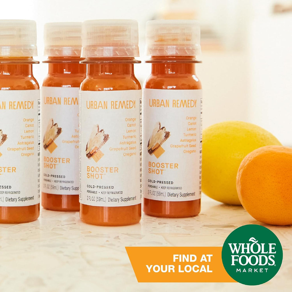 Booster Shot – Immunity Support with Turmeric, Astragalus, Oil of Oregano, and Citrus Juices for Wellness Defense. Vegan, Gluten-Free, Non-Gmo, 2 Fl Oz