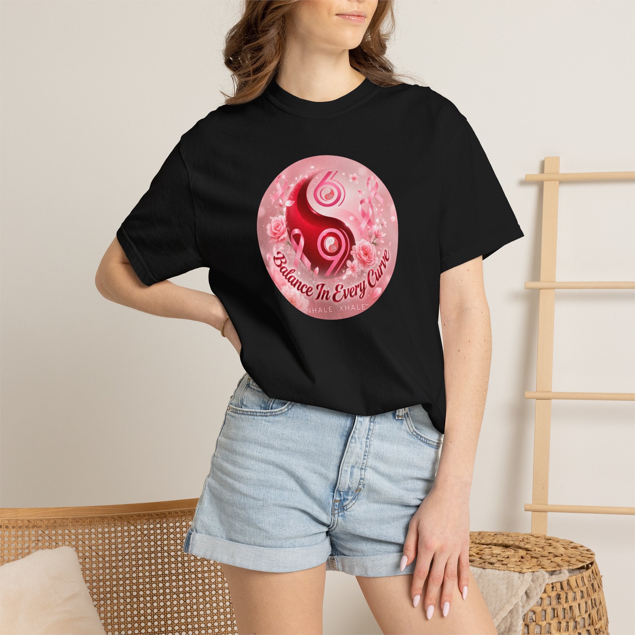 NhaleXhale "Breast Cancer Awareness" Black Tee
