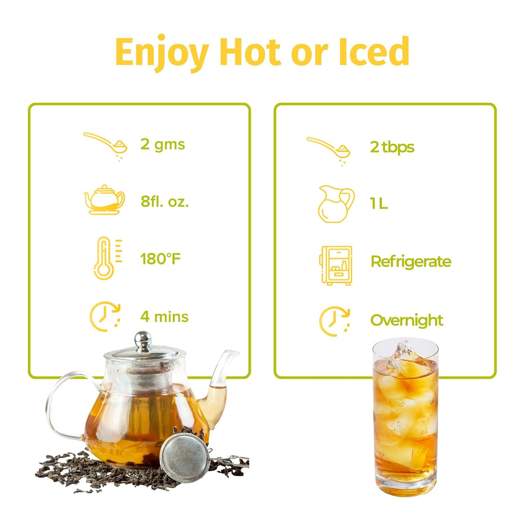 Organic White Tea Loose Leaf - USDA Certified Organic from a Family Farm in the Himalayas - Award-Winning Premium Tea Leaves to Enjoy Hot or Cold – 3.5Oz /100G (White Prakash)