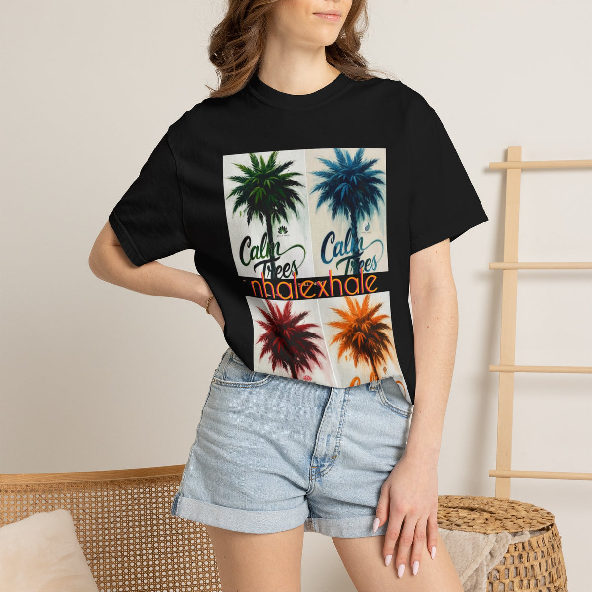 NhaleXhale "Calm Trees" Vintage Sunset Graphic
