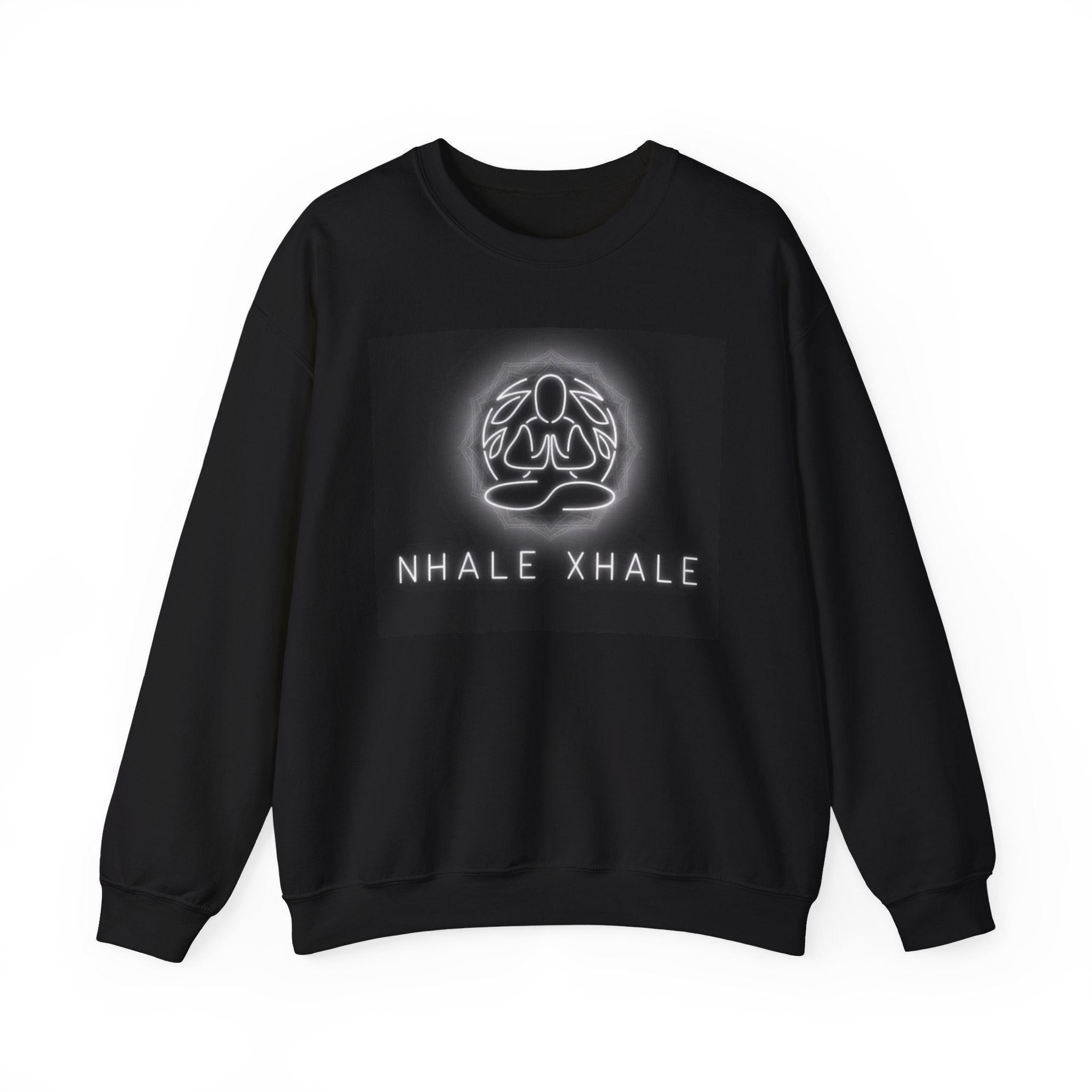NhaleXhale Black Crewneck Sweatshirt