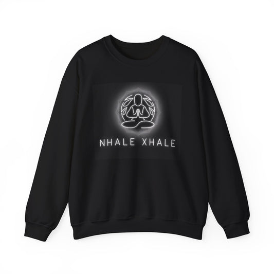 NhaleXhale Black Crewneck Sweatshirt
