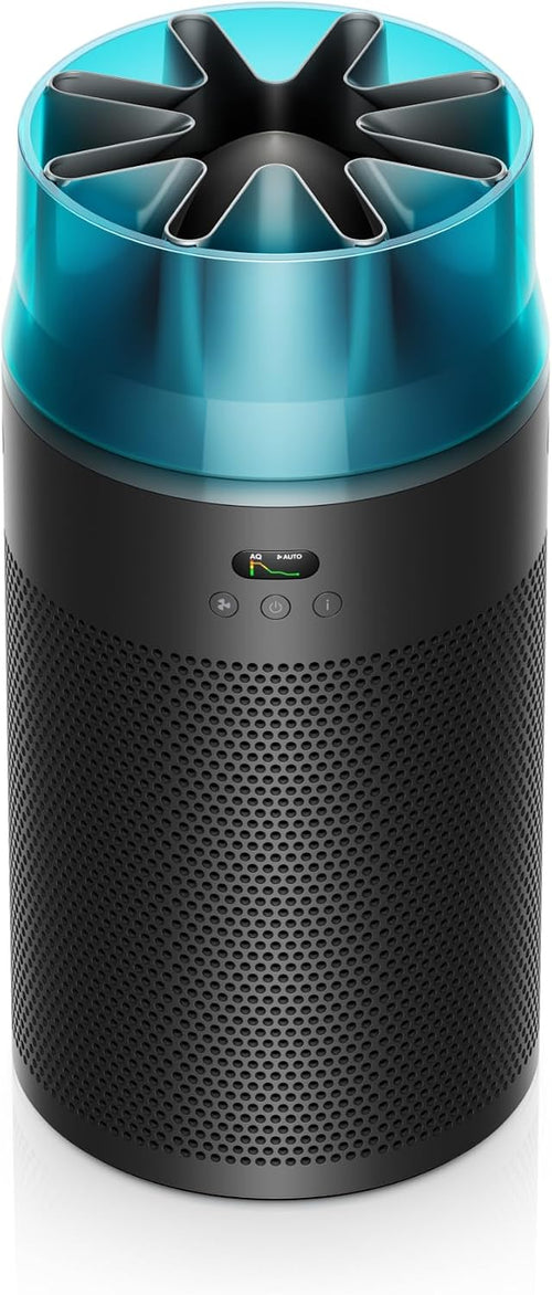 Dyson Hushjet Compact Purifier, Engineered for Powerful, Whisper-Quiet, Whole-Room Air Purification, Homes with Pets, Allergies, Fully-Sealed Filtration, 5-Year No Change Filter (Black/Teal)