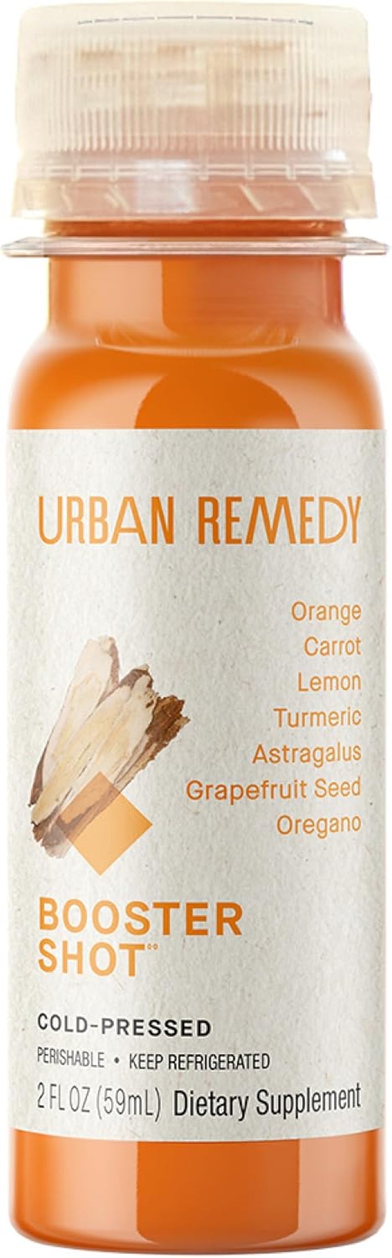 Booster Shot – Immunity Support with Turmeric, Astragalus, Oil of Oregano, and Citrus Juices for Wellness Defense. Vegan, Gluten-Free, Non-Gmo, 2 Fl Oz