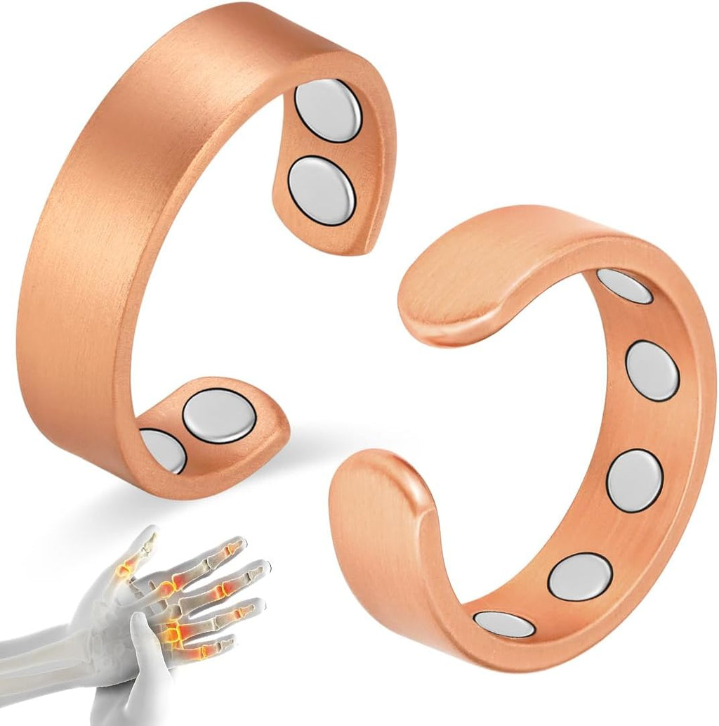Magnetic Copper Rings for Women Strong Magnets Pure Copper