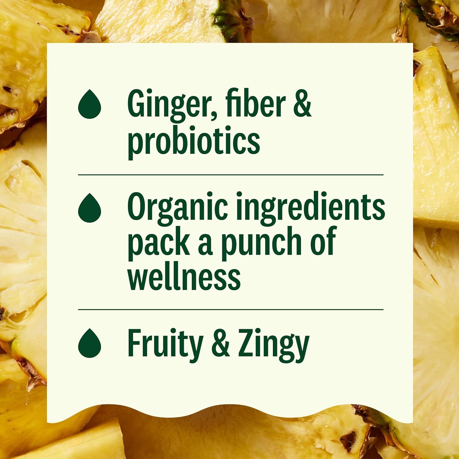 Organic Digestion Shot with Ginger, Apple Cider Vinegar and Ginseng, Immunity Support, Functional Shot, Cold-Pressed Juice with Live Probiotics, Plant-Based & Gluten-Free (2 Fl Oz)