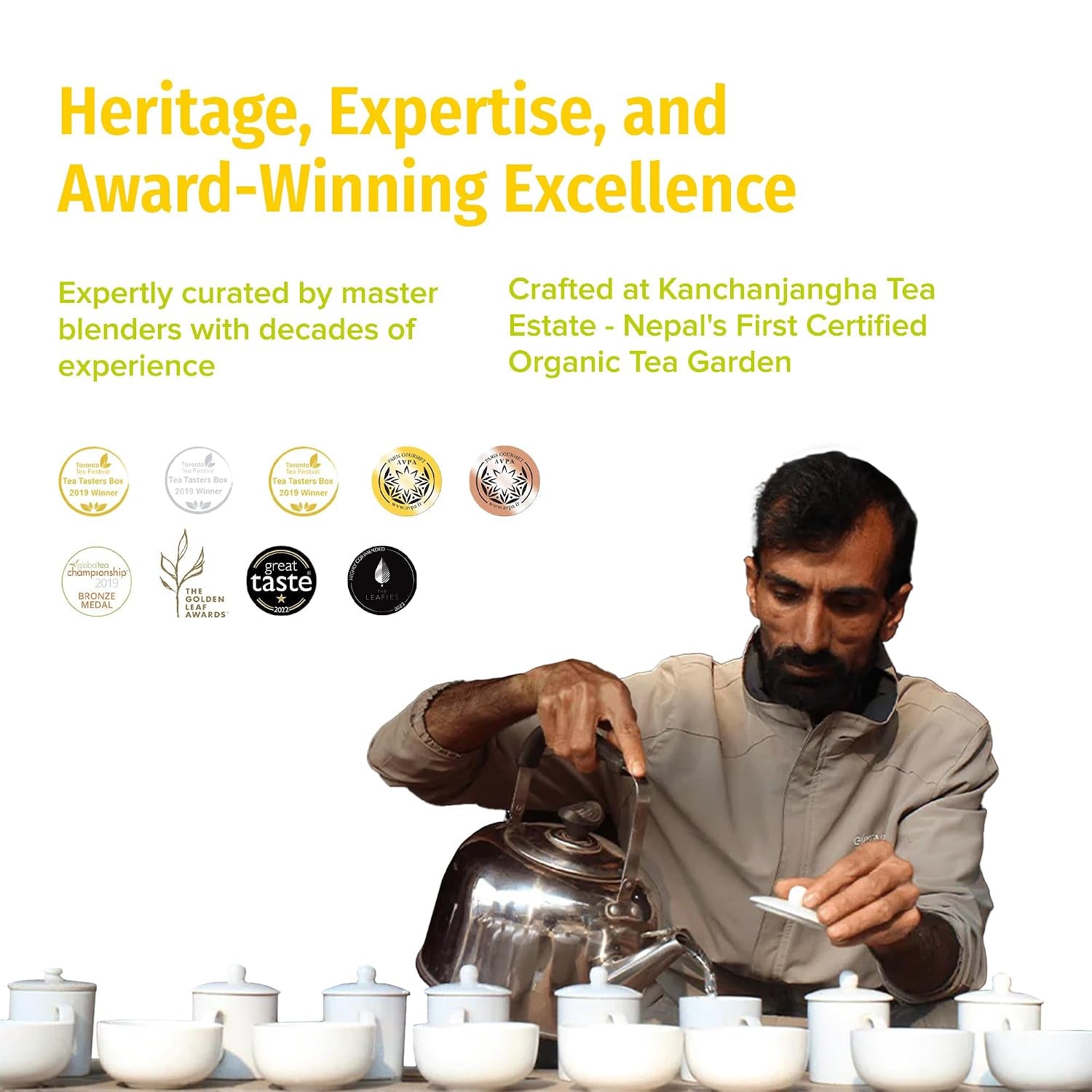 Organic White Tea Loose Leaf - USDA Certified Organic from a Family Farm in the Himalayas - Award-Winning Premium Tea Leaves to Enjoy Hot or Cold – 3.5Oz /100G (White Prakash)