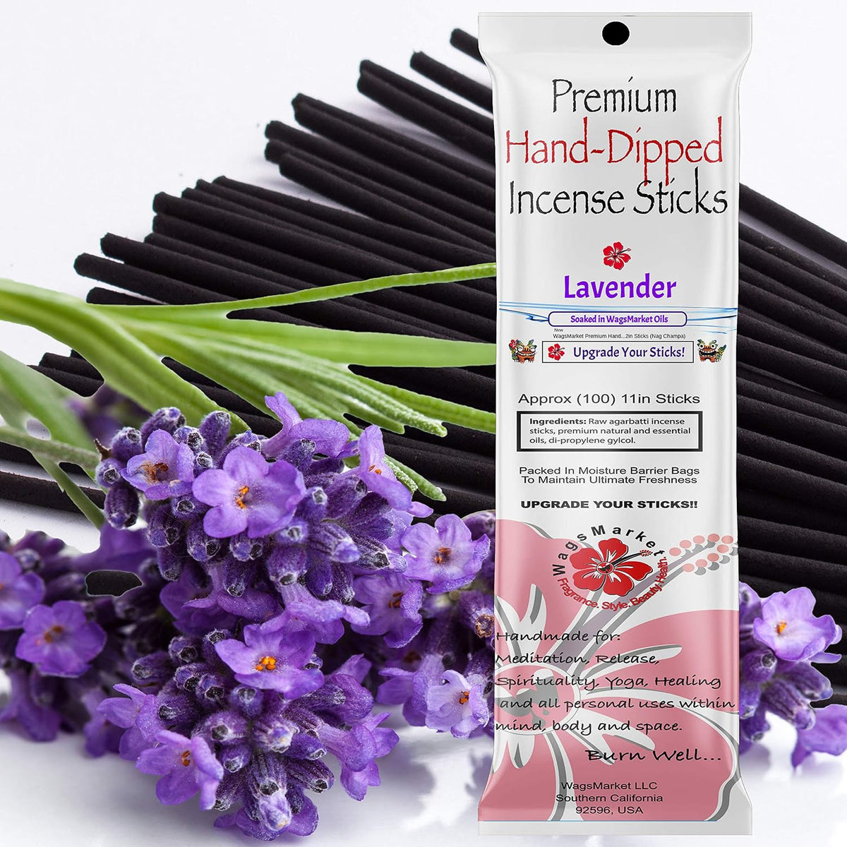 Lavender Incense Sticks Hand Dipped Premium by