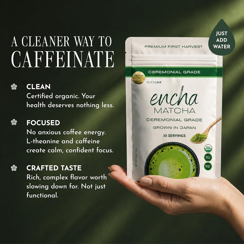 Matcha - Ceremonial Grade Matcha Powder, Organic First Harvest Japanese Green Tea Powder, from Uji, Japan (60G/2.12Oz)
