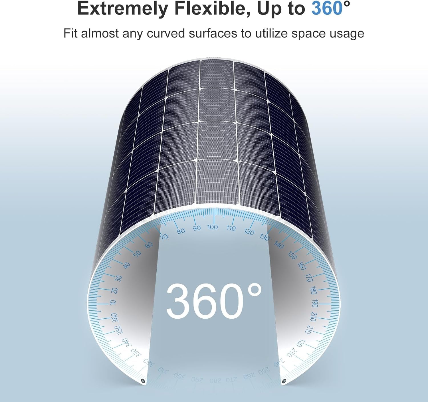 2-Pack 200Wwatt Flexible Solar Panel -Lightweight Mono Solar with ETFE Coating, IP68 Waterproof, Fiberglass Protection for 12V Battery Charging in RV, Boat, Marine, Camping & Off-Grid(400W)