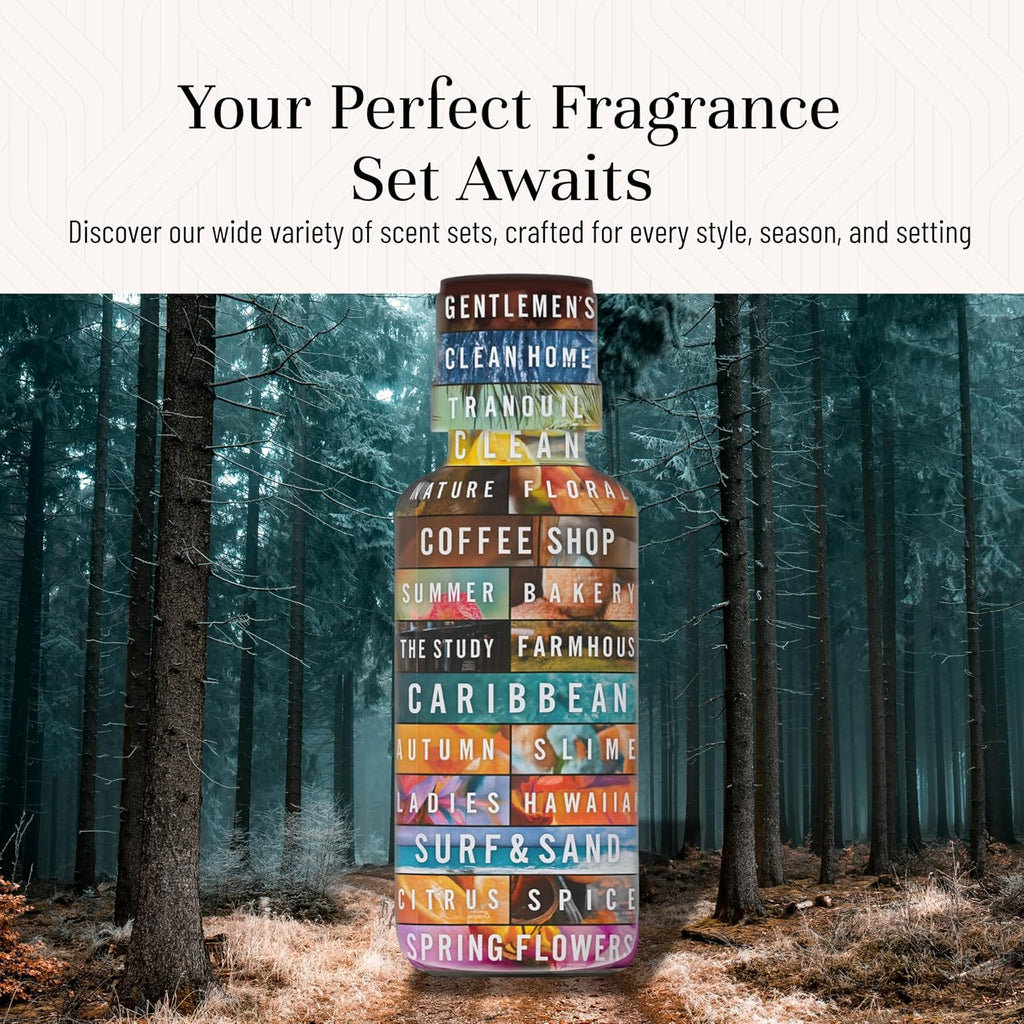 - Woodland Set of Scented Oils - Cedar, Warm Rustic Woods, Moss, Redwood Forest, Mountain Air, Evergreen Forest Fragrance Oils for Candle Making, Soap Making, Diffuser Oils