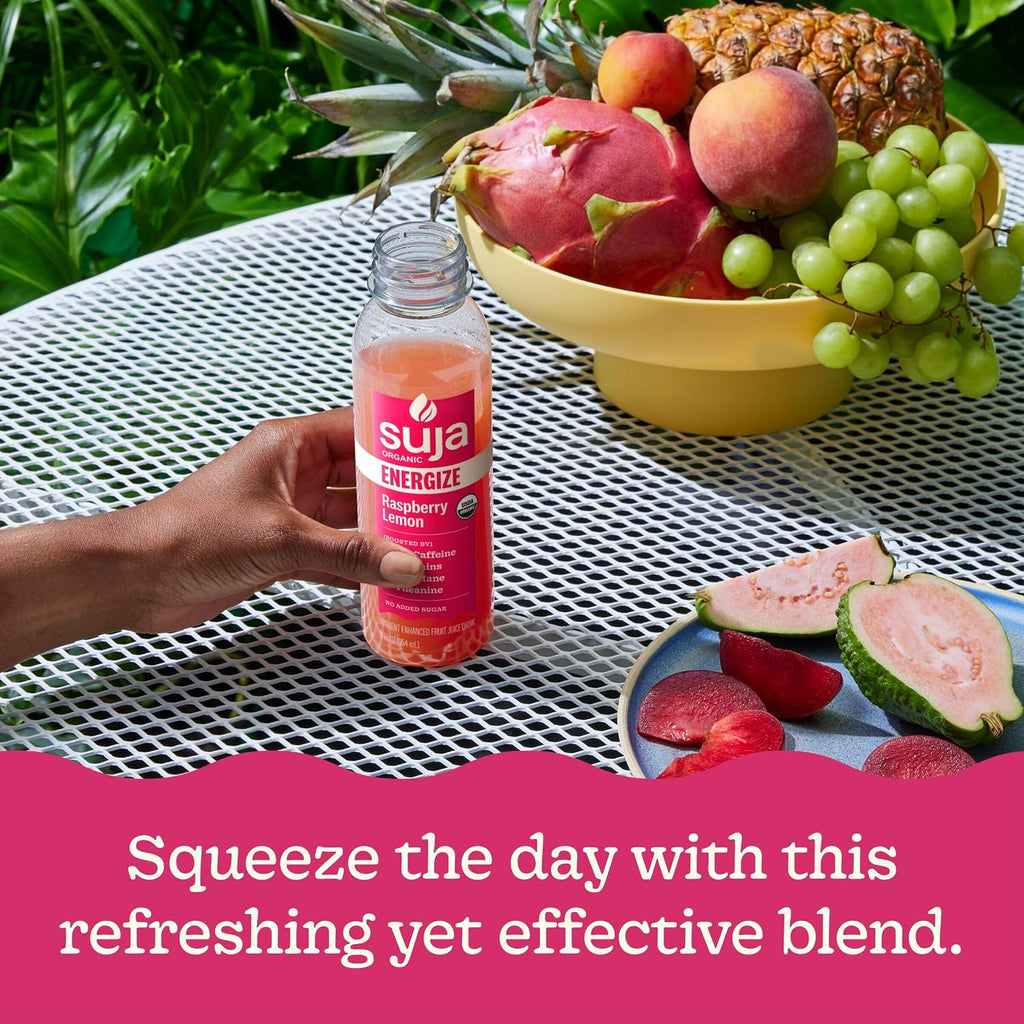 Organic Energize Raspberry Lemon Cold Pressed Juice Drink, 12 Fl Oz Bottle