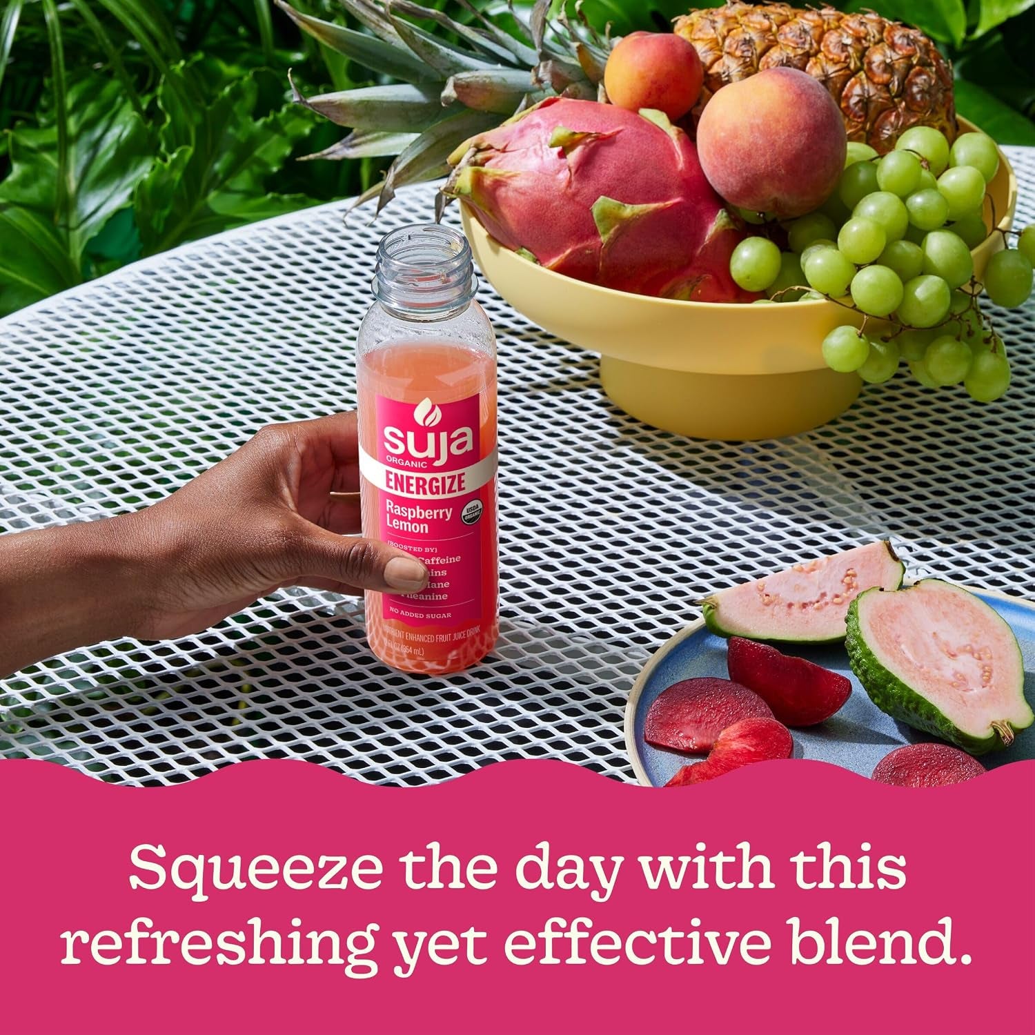 Organic Energize Raspberry Lemon Cold Pressed Juice Drink, 12 Fl Oz Bottle