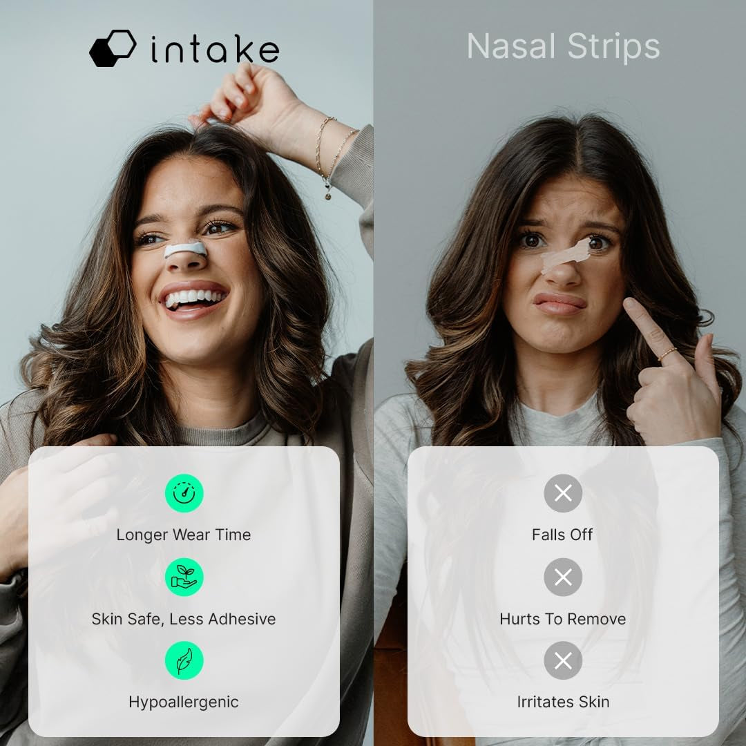 Breathing Nasal Strip Starter Kit (15 Count, Black) - Boost Oxygen , Reduce Snoring, Improve Sleep Quality - Sweat Resistant, Skin Safe Nasal Strips - Extra Strength Snoring Solution