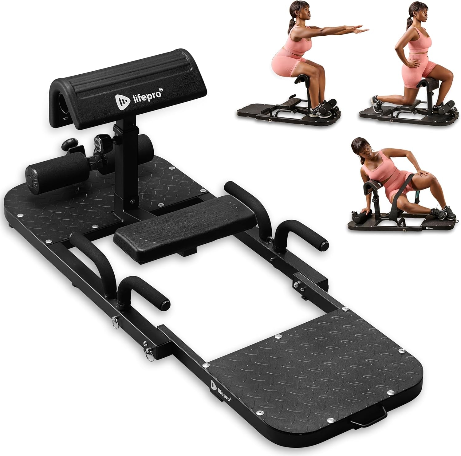Hip Thrust Machine – Adjustable Glutes Workout Equipment for Home – Gluteblast Foldable Booty Builder, Sissy Squat Machine, Thrust Glute Bench, Home Gym Glute Workout