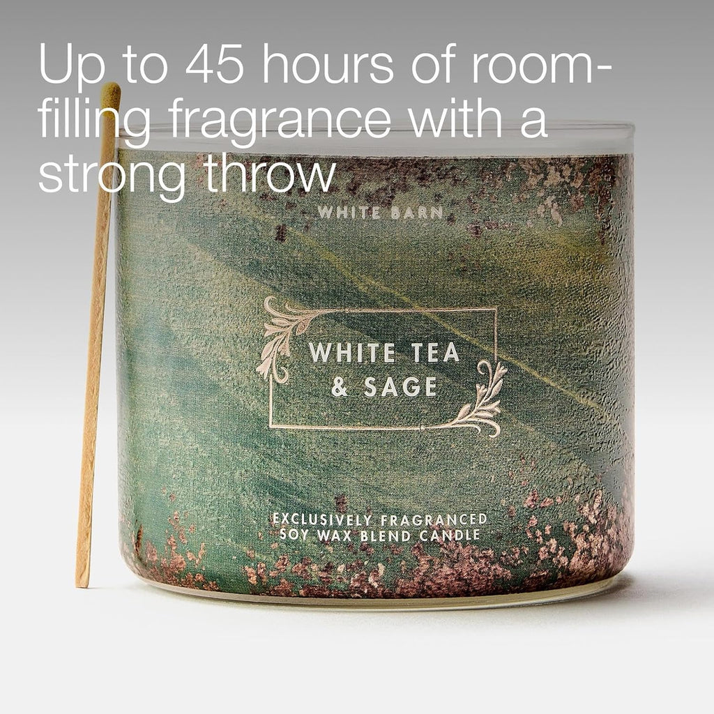 3-Wick Candle, White Tea & Sage, Soy Wax Blend