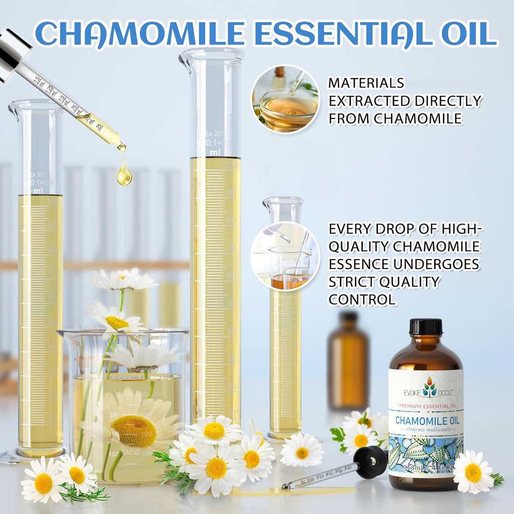 Chamomile Essential Oil for Skin Hair Diffuser Candle Soap Making - 4 FL Oz