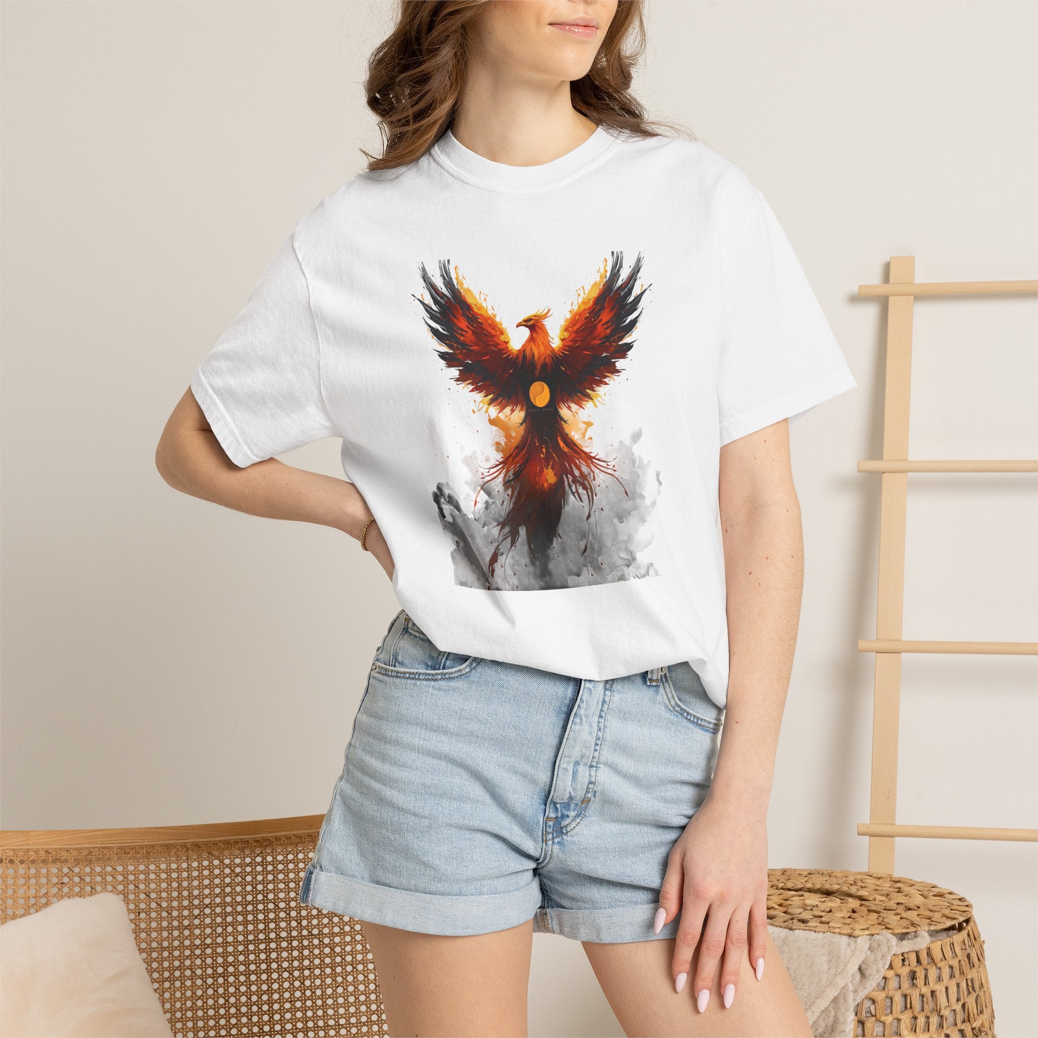 NhaleXhale "Phoenix Sun" White Tee
