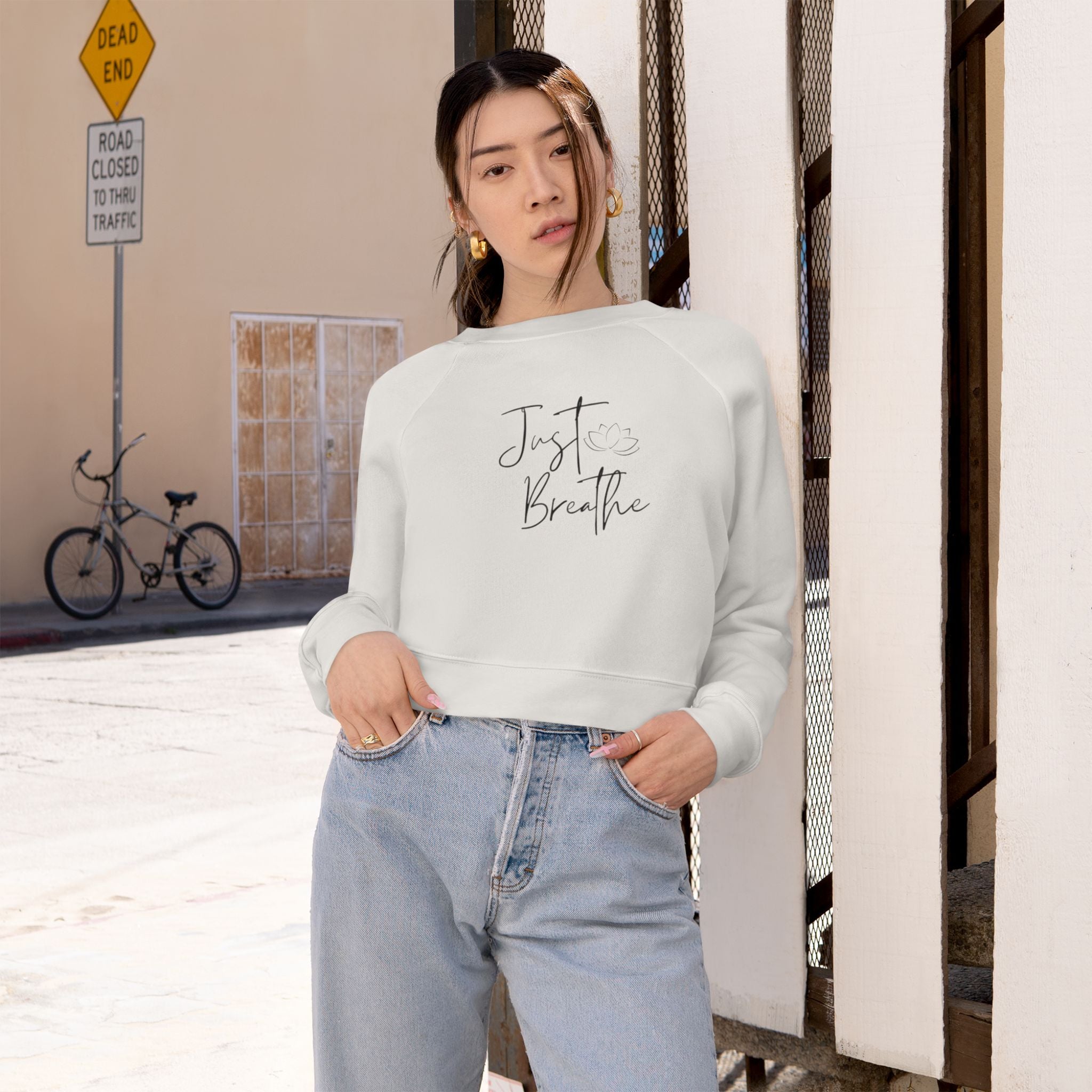 Just Breathe Cropped Pullover