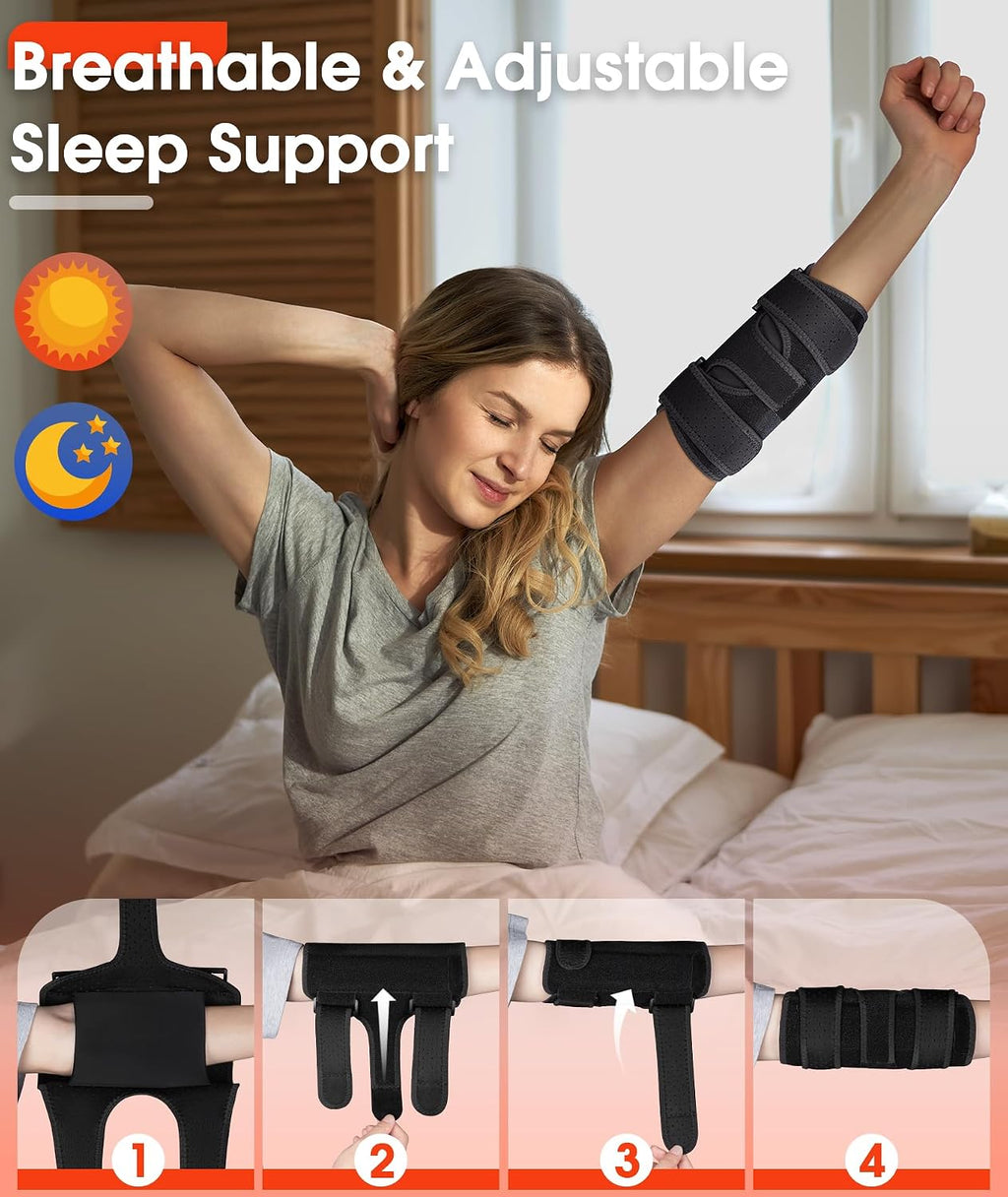 Elbow Brace for Cubital Tunnel & Ulnar Nerve Support Night Splint