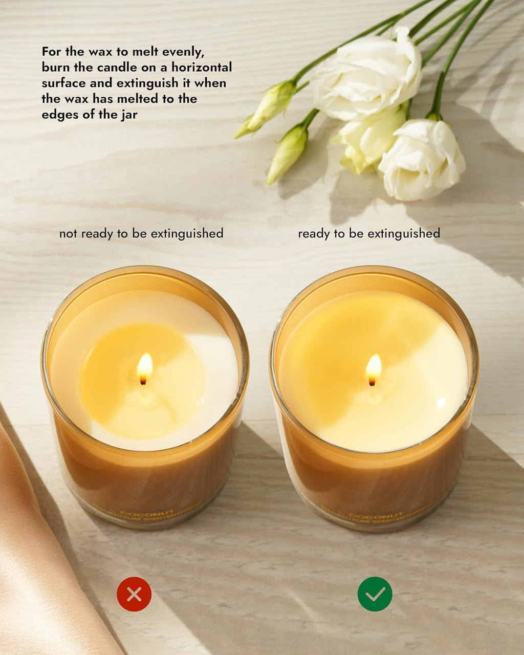 | Pure Coconut Candle | 100% Natural Soy Wax | One Wick Jar Candle | Natural Fragrance Technology | Non Toxic | up to 35 Hours Burning Time | Aromatherapy Gift for Men and Women