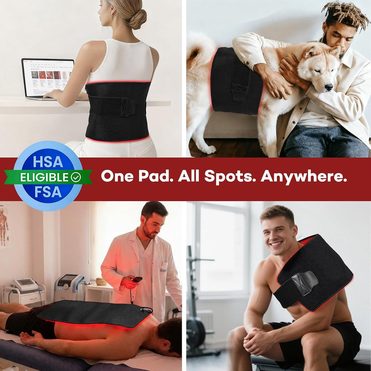 Red Light Therapy Pad for Body Pain, 24 X 12 Inch, Large