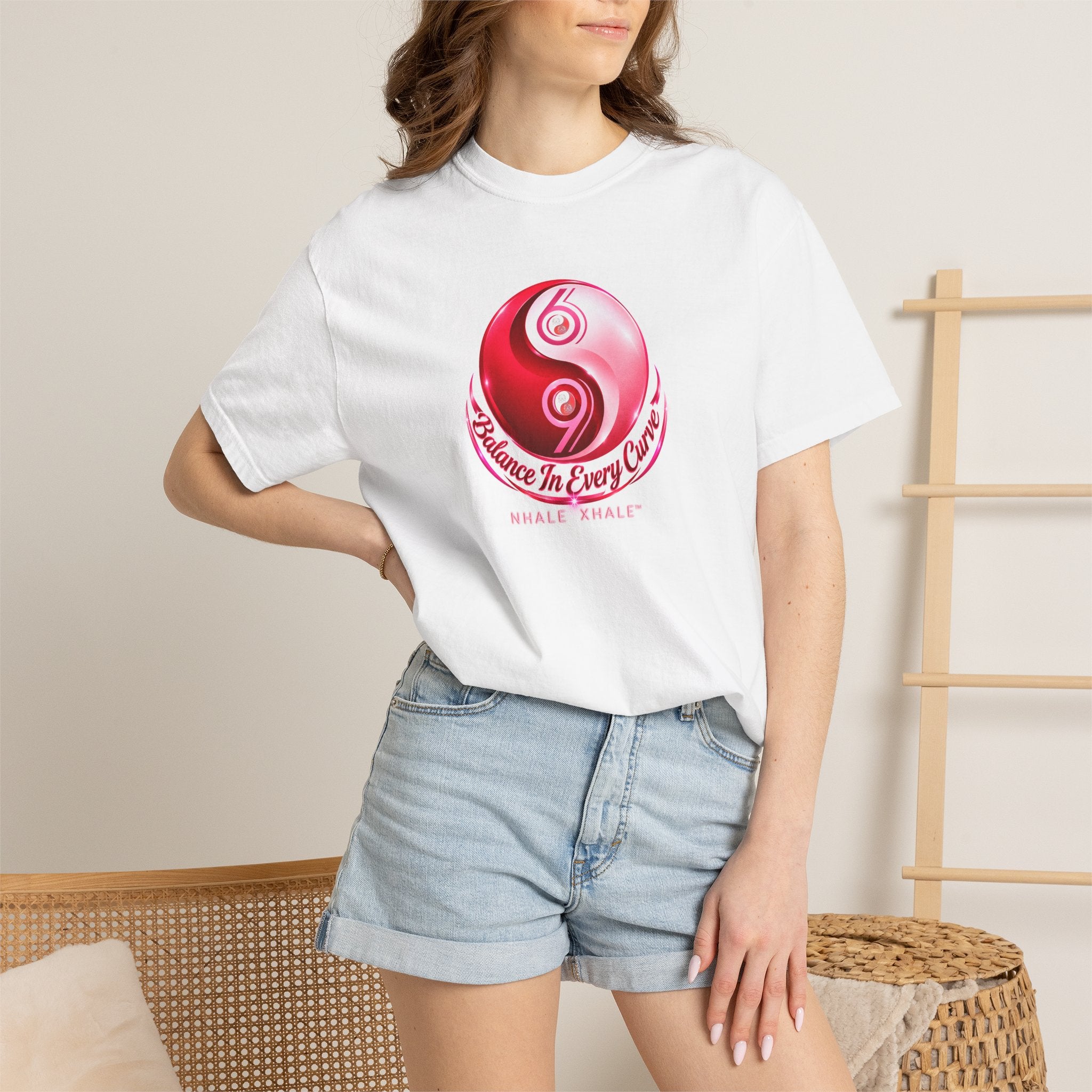 NhaleXhale "Balance the Curve" White Tee