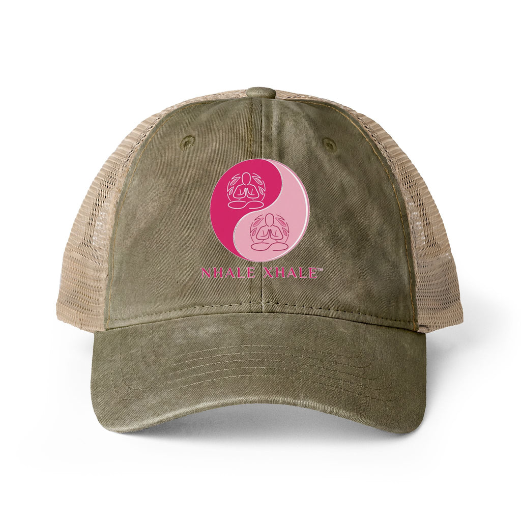 NhaleXhale Women's Washed Mesh-Back Cap