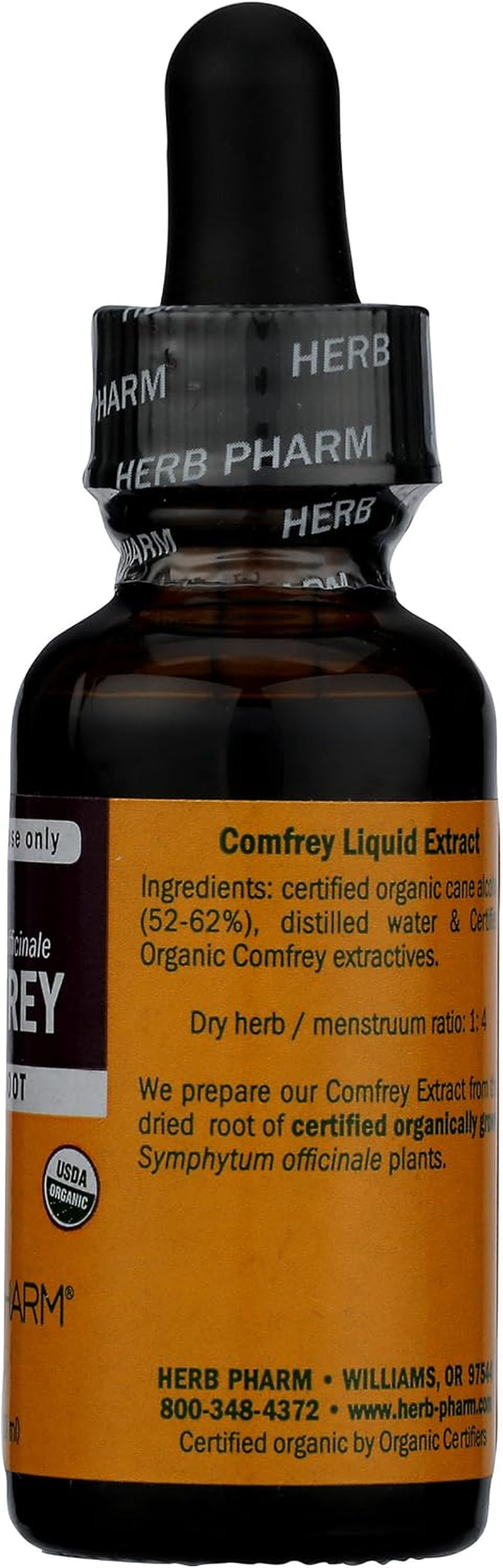 Certified Organic Comfrey Liquid Extract Drops, 1 Oz