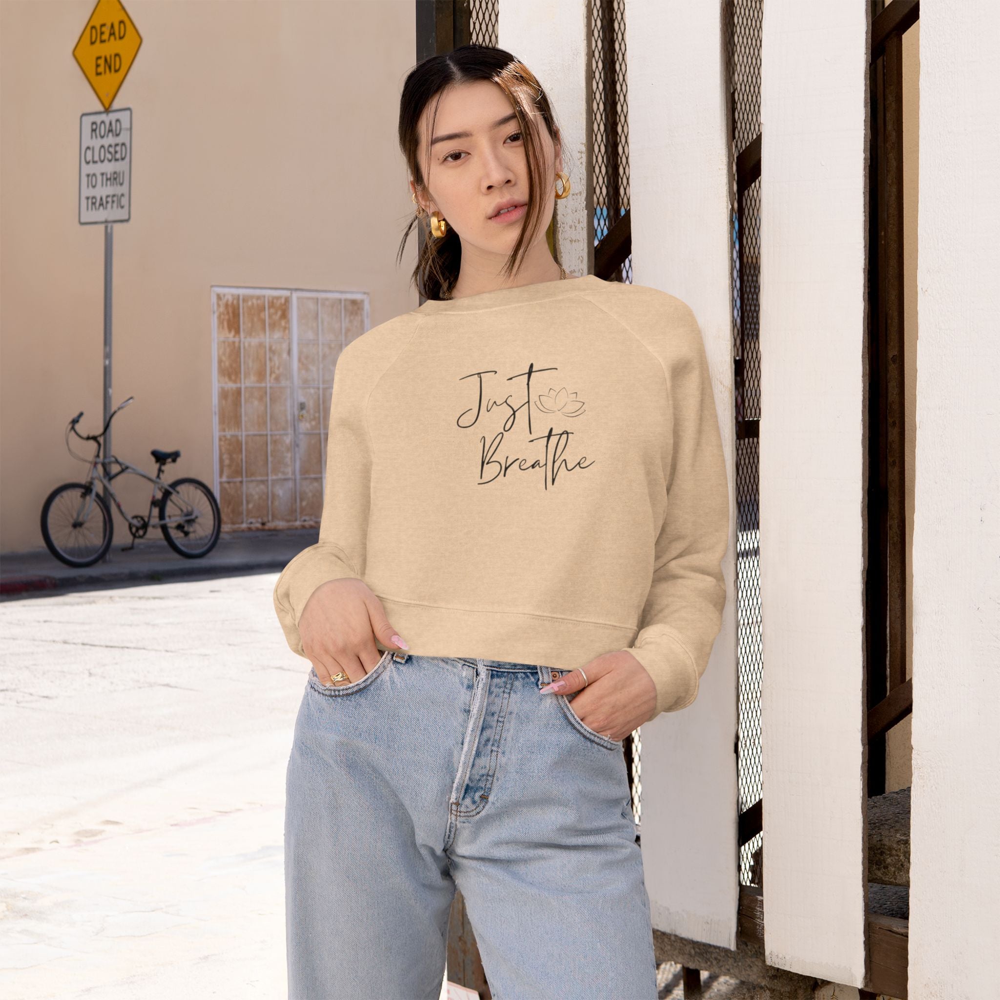 Just Breathe Cropped Pullover