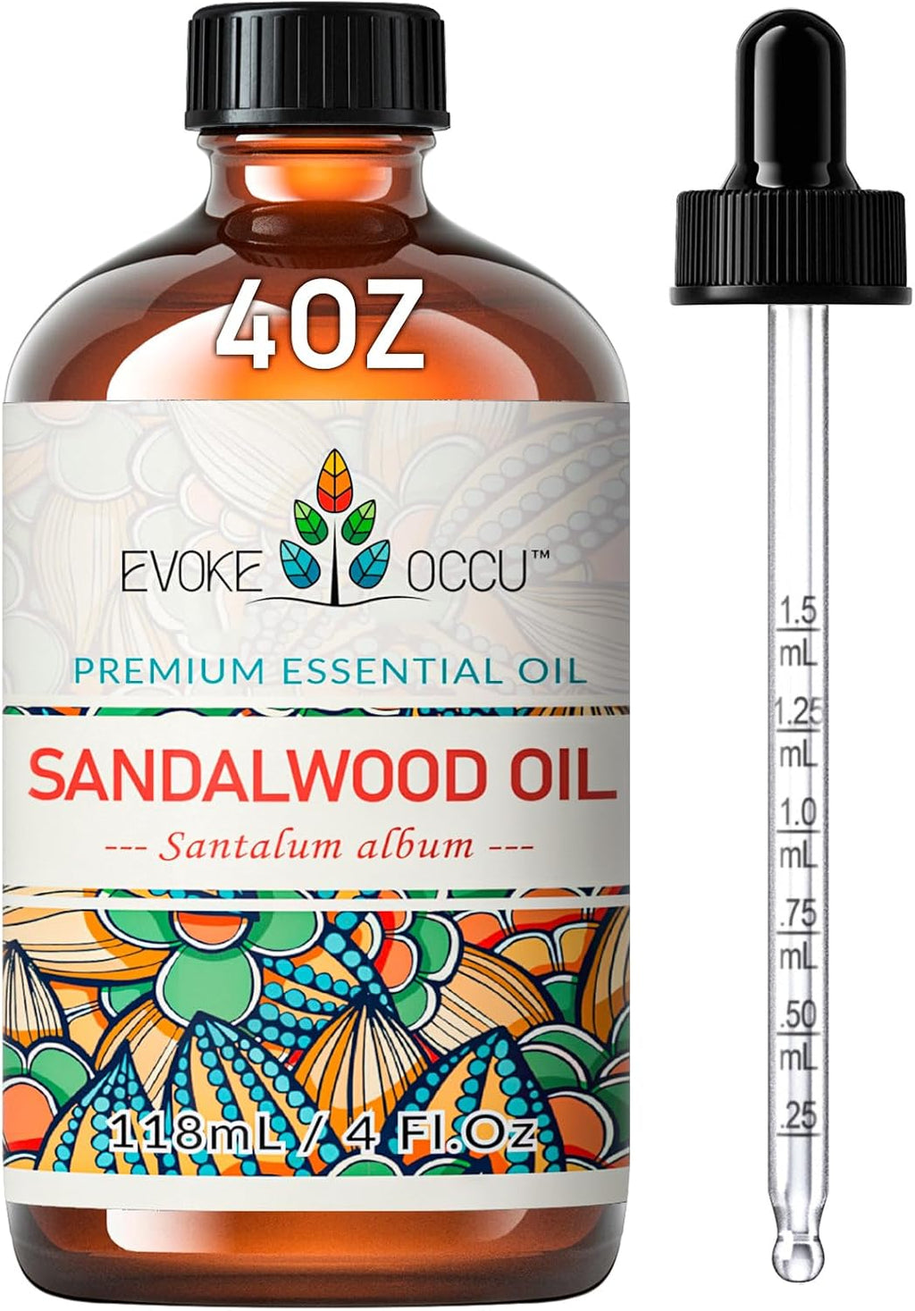 Sandalwood Essential Oils for Skin Care, Diffuser, Perfume, Candle and Soap Making - 4 FL Oz