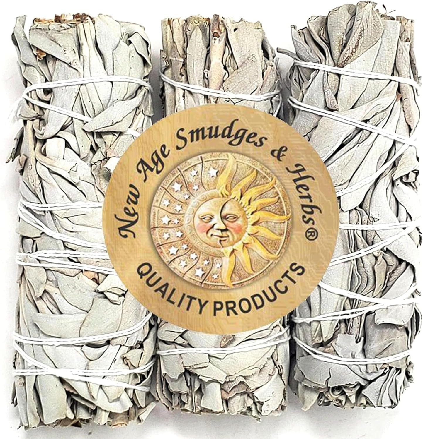 (Pack of 3)- -Premium California White Sage Incense 4 Inches Long. Home Cleansing Incense,Fragrance,Meditation,Smudging Rituals.California Smudge Sticks Rituals -4 Inch
