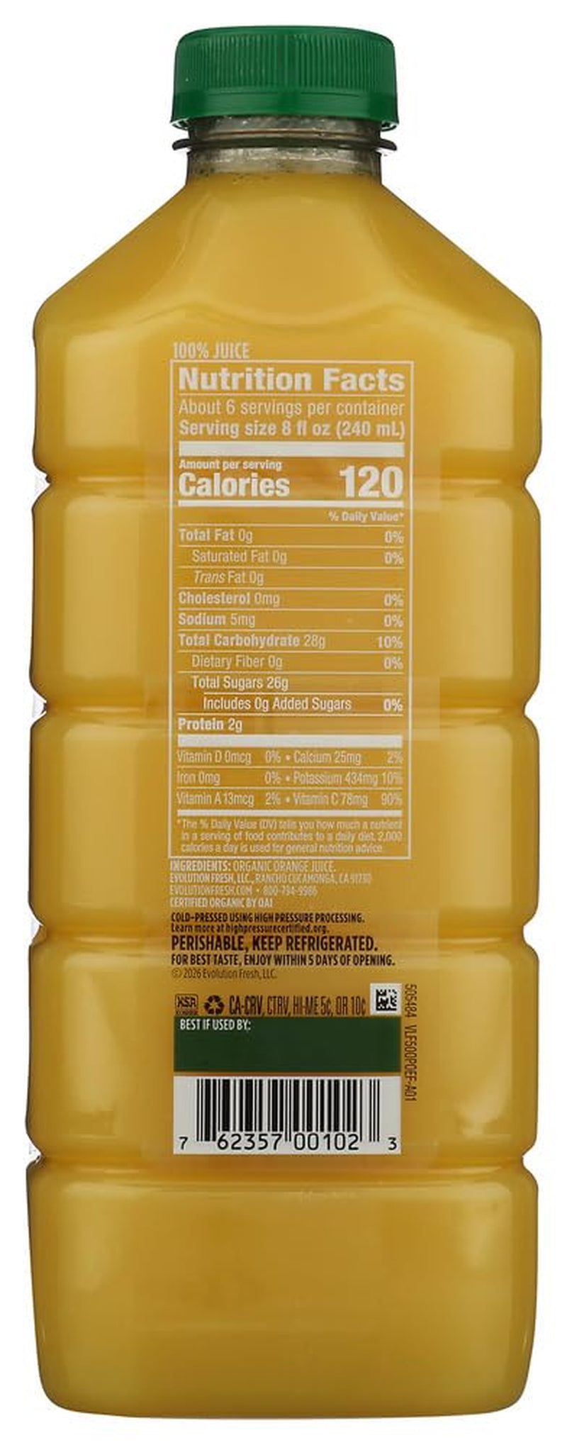 Evolution Fresh Juice Pure Orange Organic, 50 Fl Oz