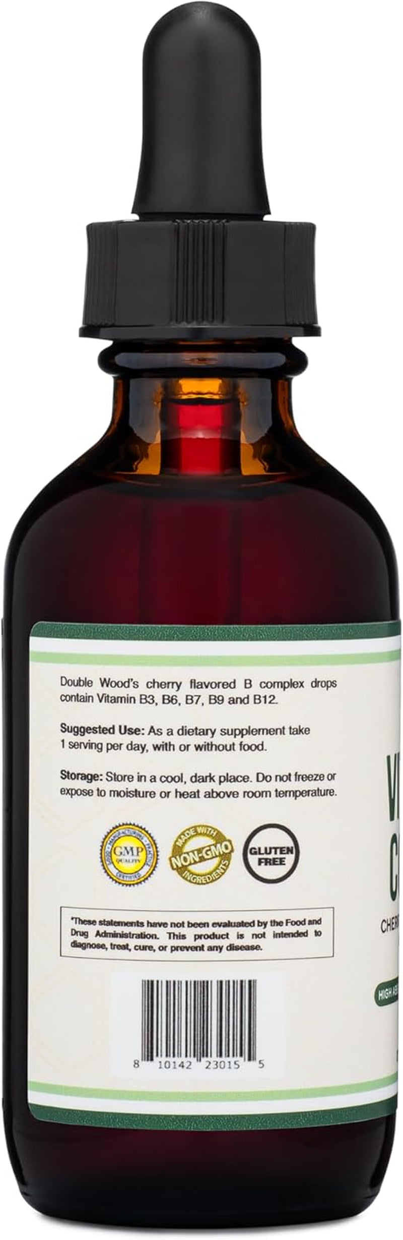 Liquid Vitamin B Complex - 2 Month Supply - Max Absorption - B3, B6, B7 (Biotin), B9, and Vitamin B12 - Cherry Flavor - 2 FL OZ