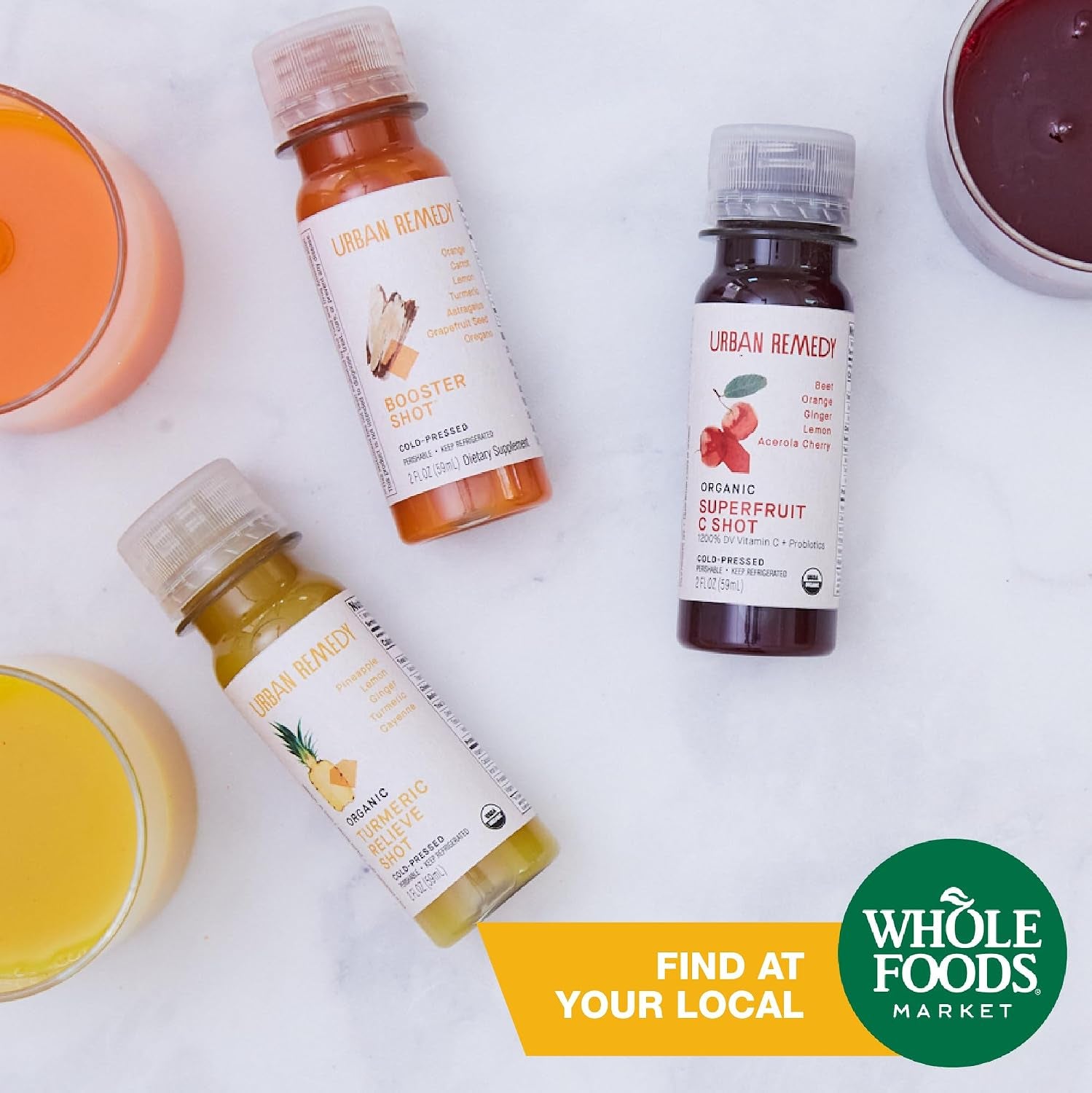 Organic Turmeric Relieve Shot, Cold-Pressed, 2 Fl Oz, Pineapple, Turmeric, Ginger & Cayenne, Digestive Support, Detox, Organic, Non-Gmo, Gluten-Free, Dairy-Free, Ready-To-Drink