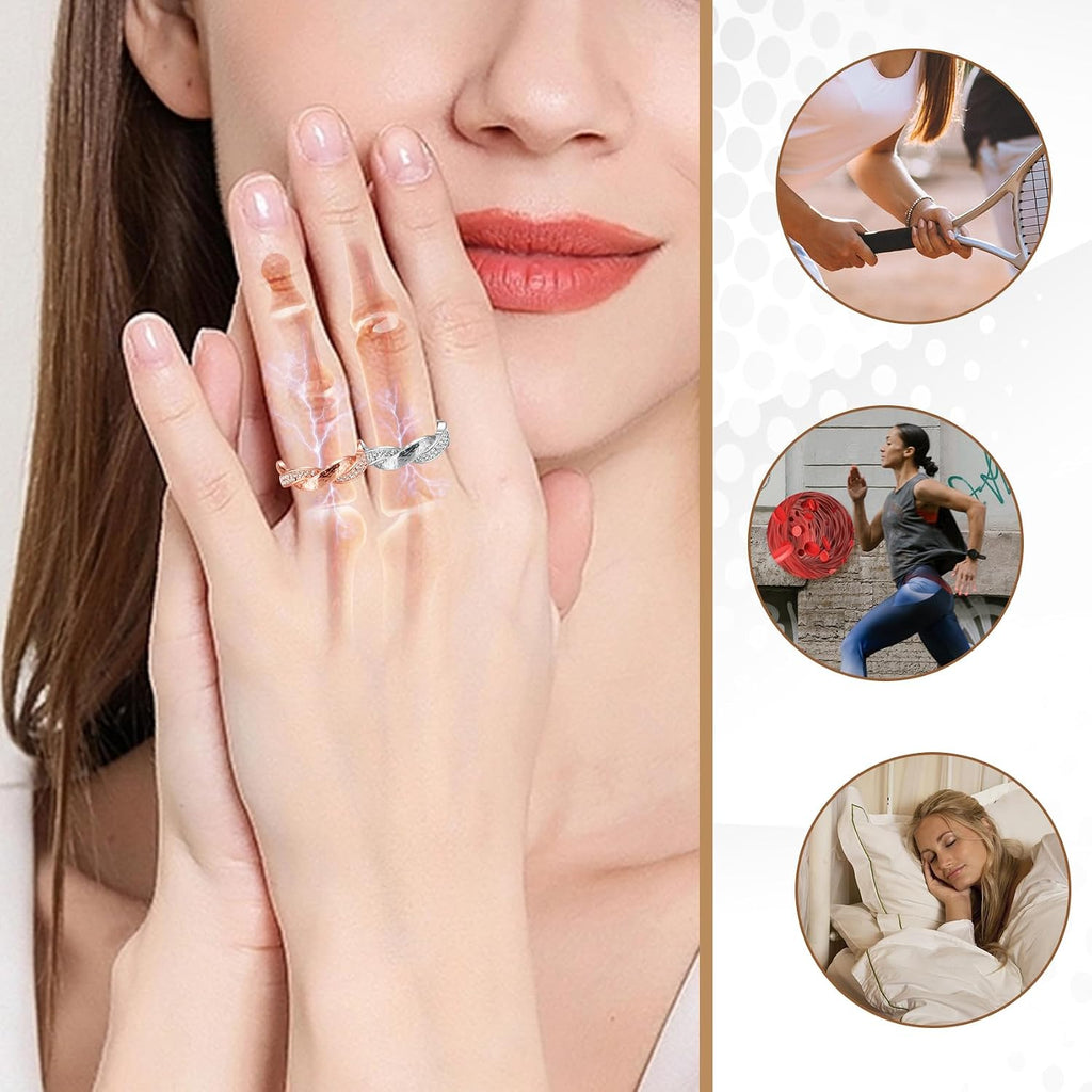 2PCS Pure Copper Magnetic Rings for Women with Magnets,Jewelry