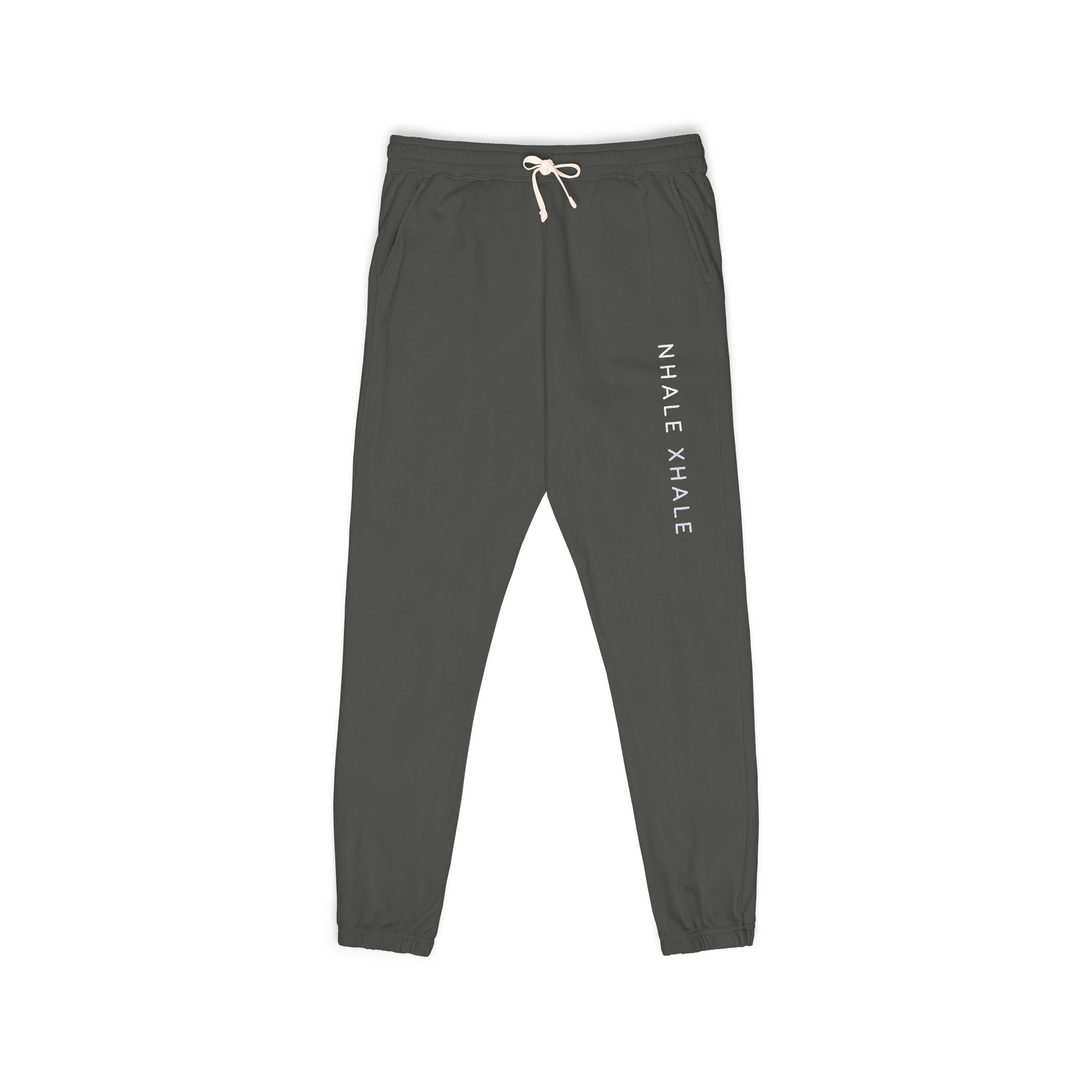 Sweatpants — "Inhale Exhale" Vertical Yoga Fleece Joggers