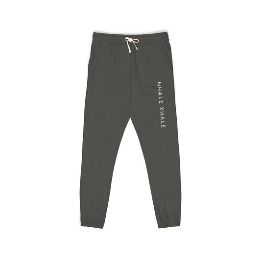 Sweatpants — "Inhale Exhale" Vertical Yoga Fleece Joggers