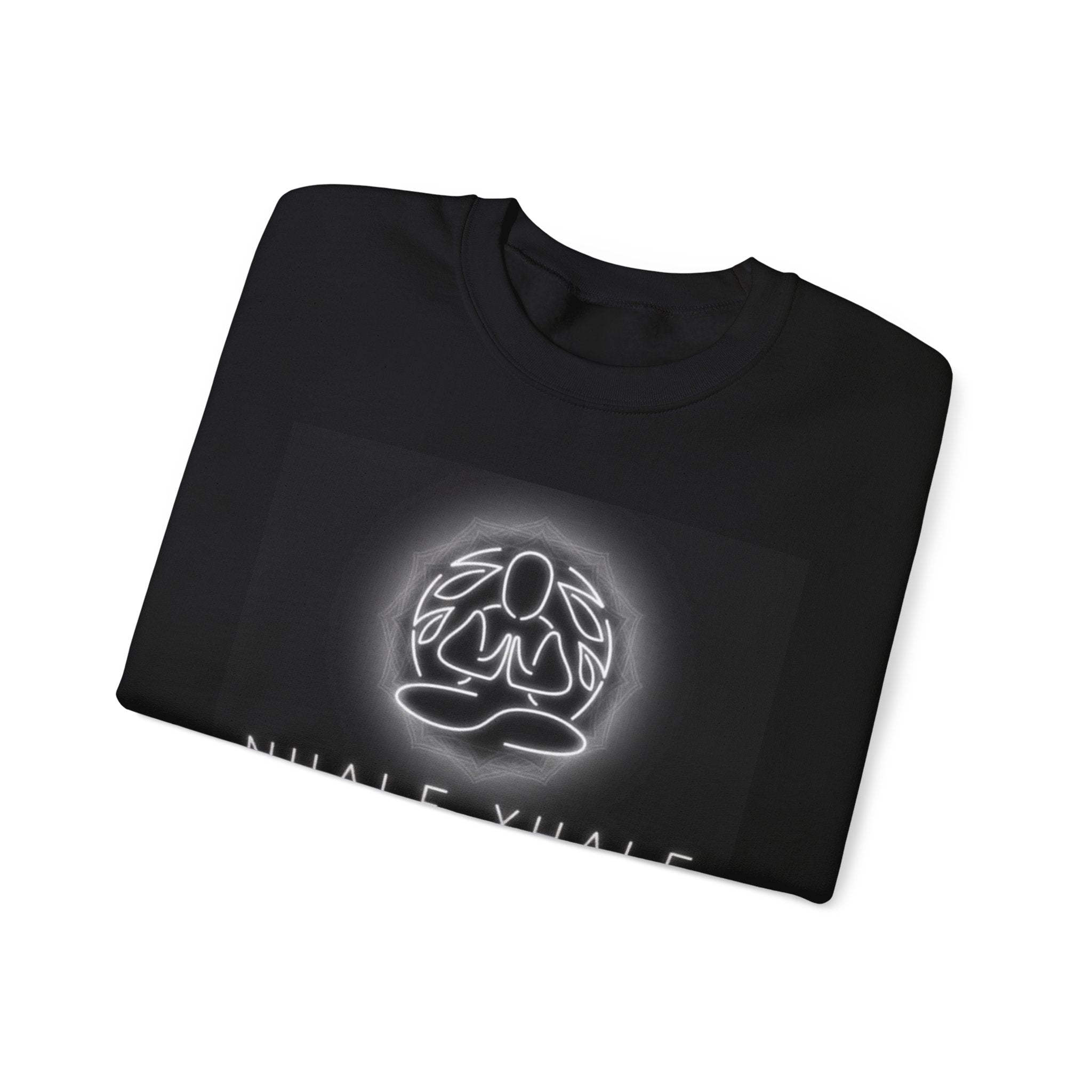 NhaleXhale Black Crewneck Sweatshirt