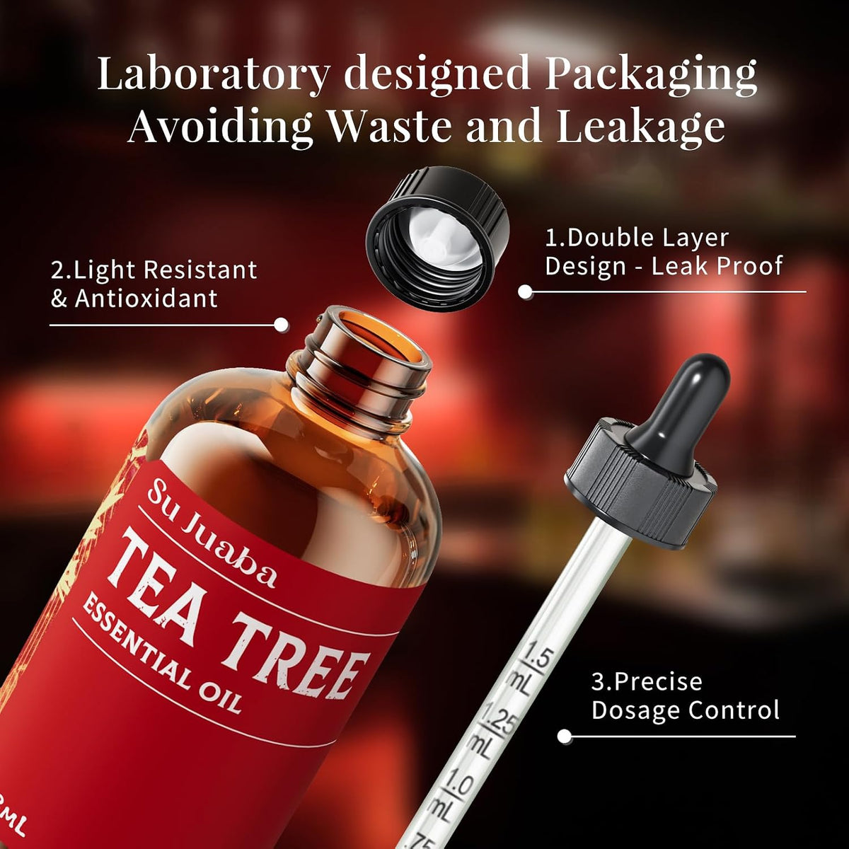 Tea Tree Oil for Toenail, Skin, Face, Hair, Shampoo