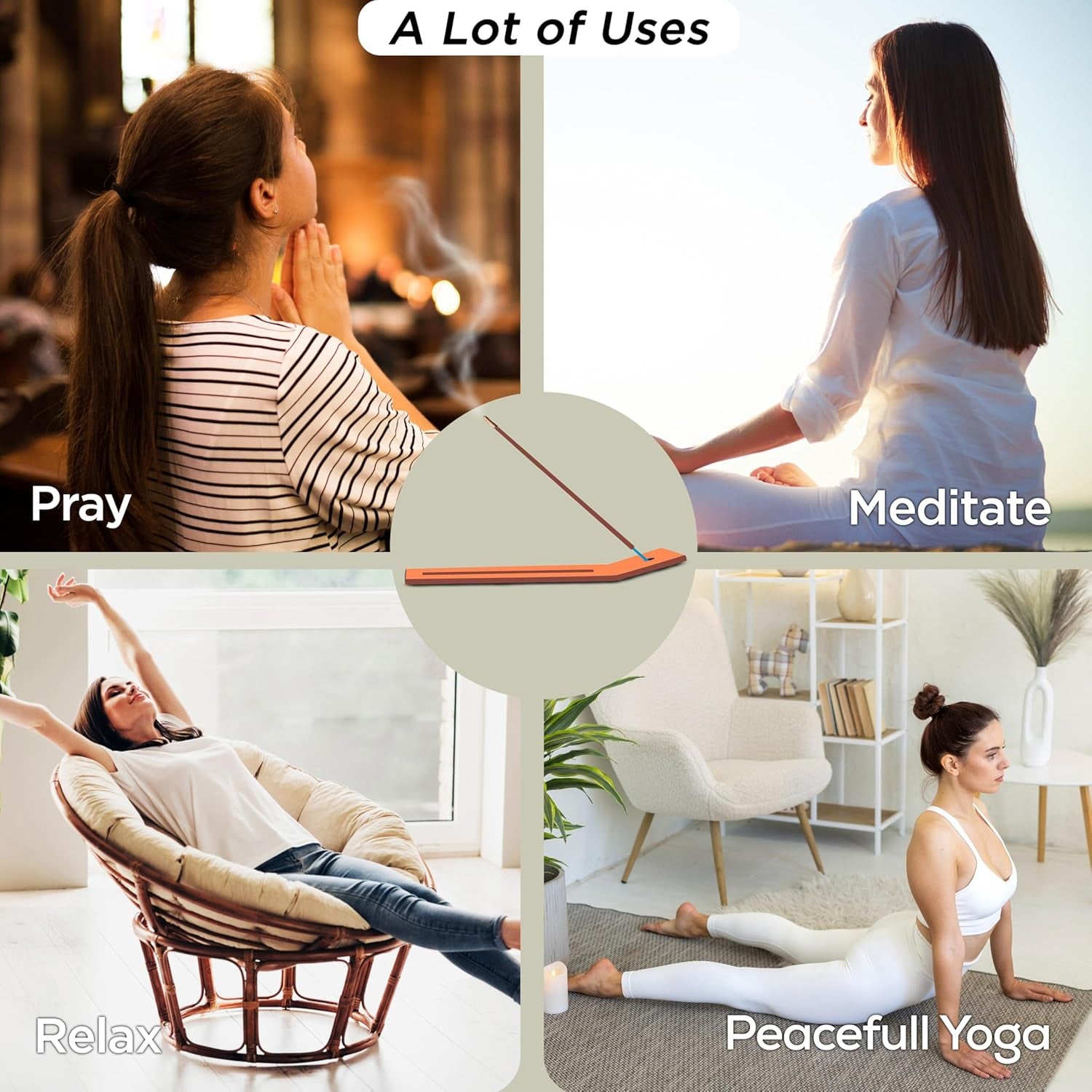 Incense Sticks Assorted Pack (180 Gm), 100% Pure Organic Natural Hand Rolled Free from Chemicals - Perfect for Aromatherapy, Cleansing, Meditation, and Church (12 Pack)