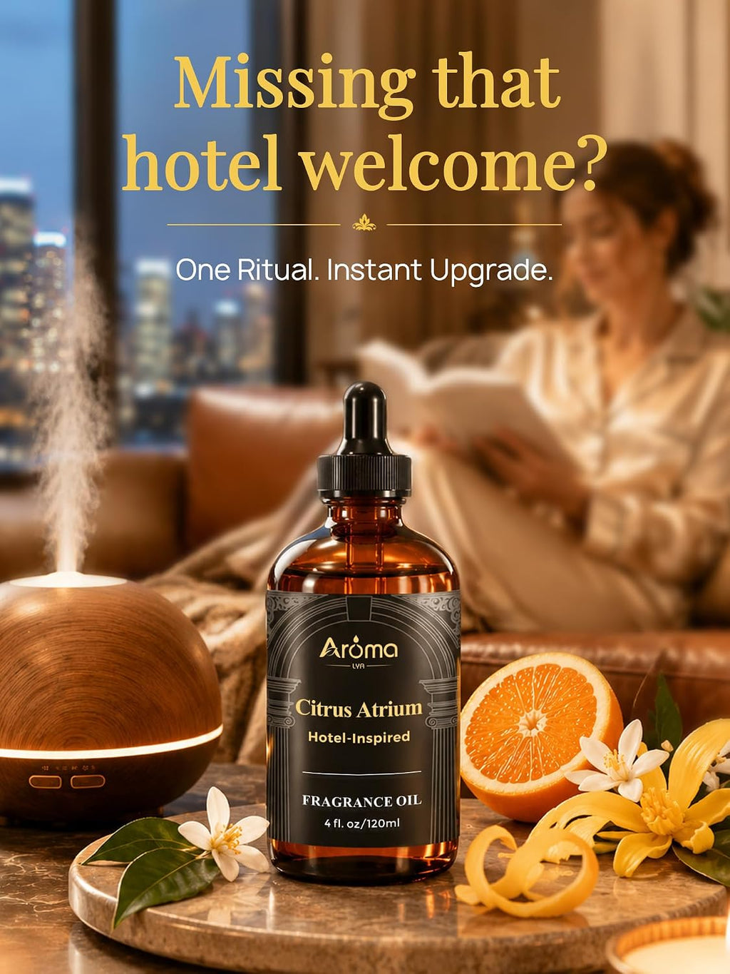 Citrus Atrium — a Hotel-Inspired Diffuser Oil, Inspired by the 1 Hotel Miami Scent - My Way Diffuser Oil Fragrance Oil for Ultrasonic and Waterless Diffusers and Crafting