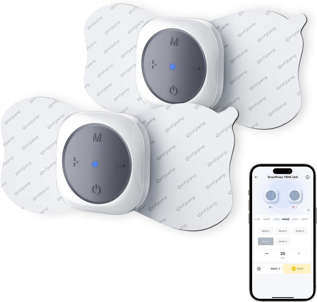 Wireless TENS Unit Machine for Pain Relief, FSA Eligible TENS Unit Muscle Stimulator with 2 Sets, 30 Modes HSA TENS Device for Back, Rechargeable Portable with APP Control, Fathers Day Gift