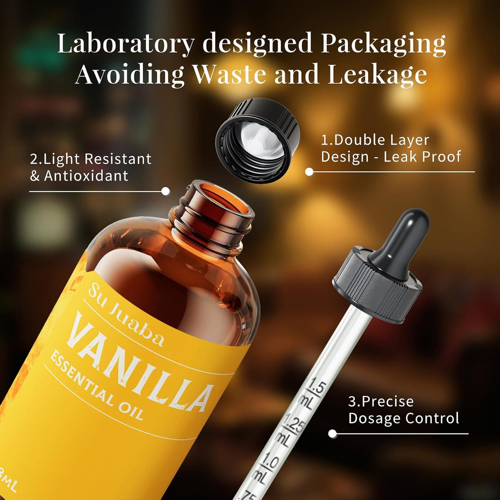 Vanilla Essential Oil for Perfume, Body, Skin, Fragrance