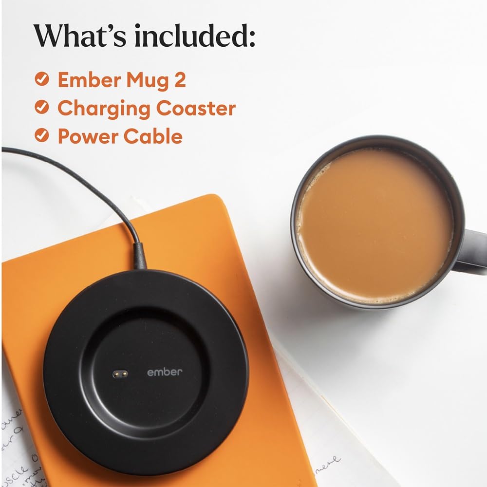 Ember Temperature Control Smart Mug 2, 10 Oz, App-Controlled Heated Coffee Mug with 80 Min Battery Life and Improved Design, Red